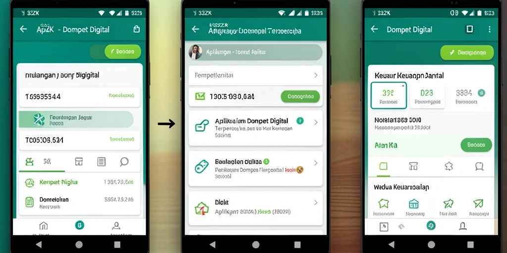 Tampilan antarmuka aplikasi Dompet Digital 33ZK yang modern dan intuitif.