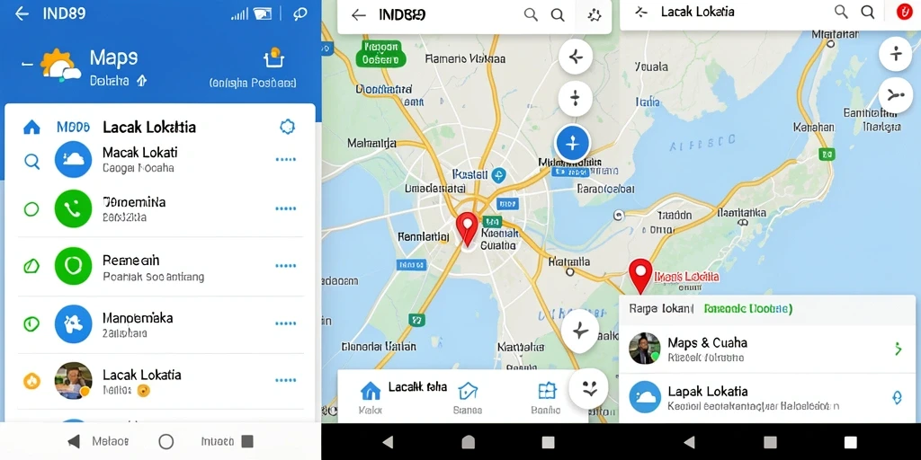 Antarmuka pengguna IND89 menampilkan lokasi secara akurat dan jelas.