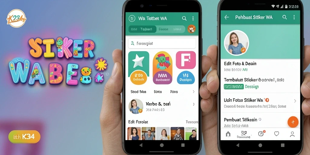 Antarmuka K234 yang menampilkan fitur Pembuat Stiker WA yang intuitif.